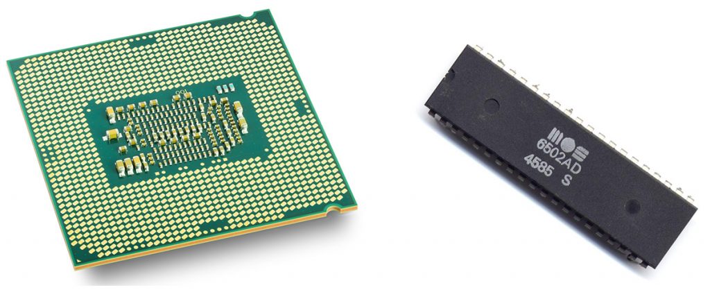 6502 and Core i7 processors