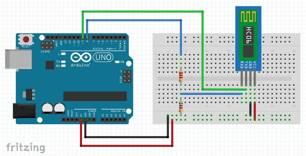 Arduino connected to HC06