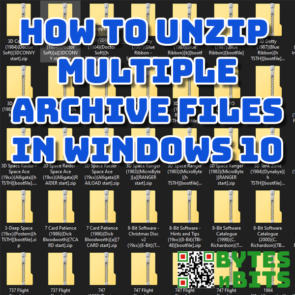Unzip multiple archive files in one go