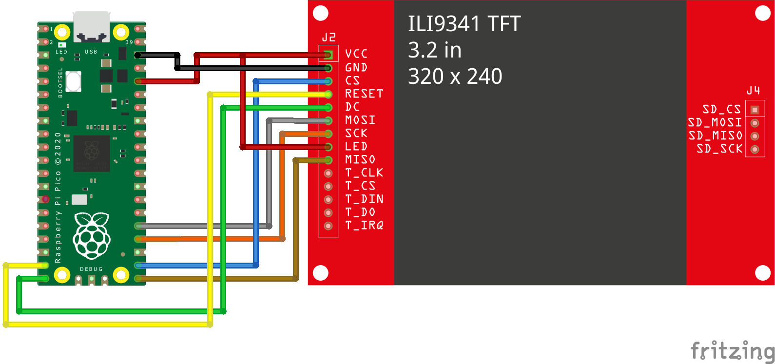 Connect An Spi Lcd Display To Your Raspberry Pi Pico Using Micropython Ili9341 Driver Bytes 7819