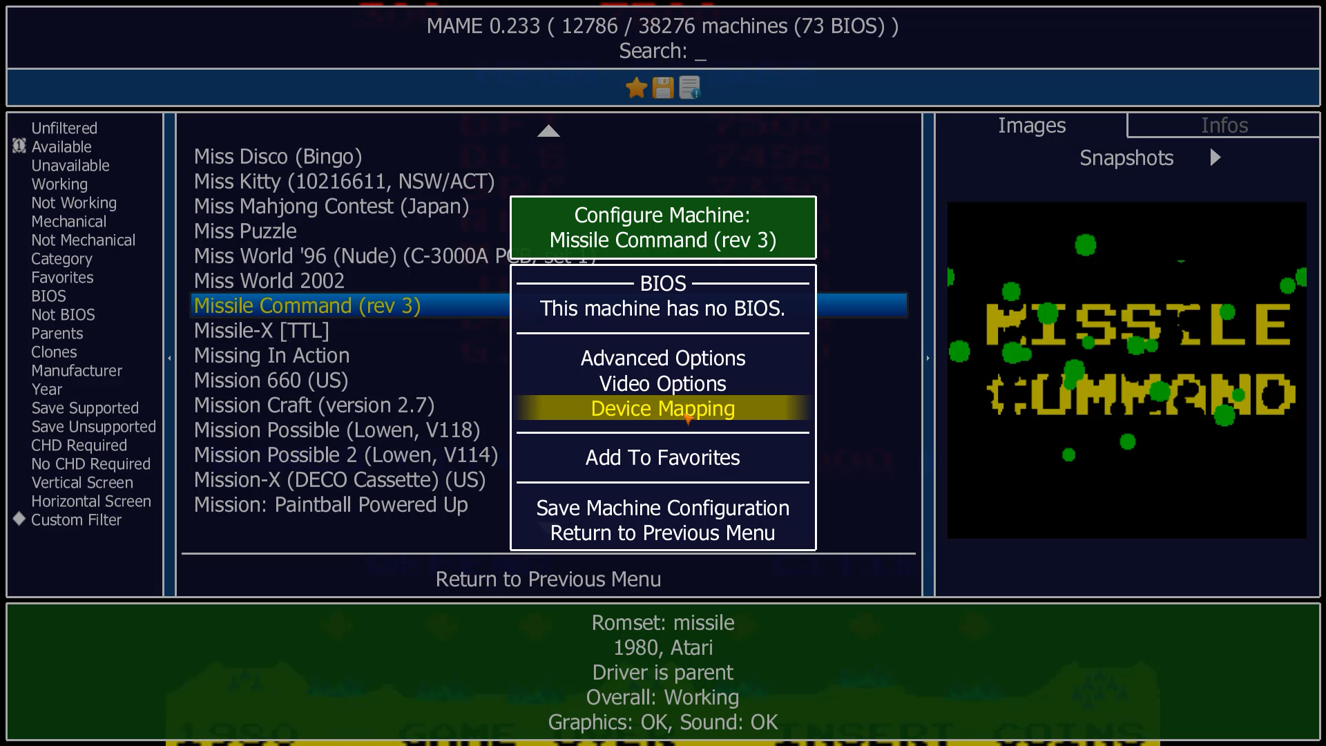 Mame Use mouse control for trackball, light gun and dial games