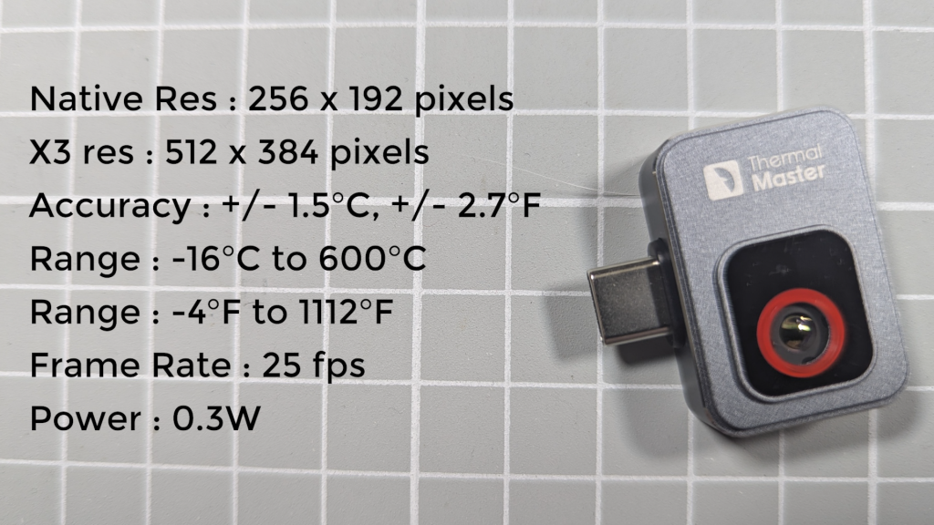 Thermal Master P2 specs