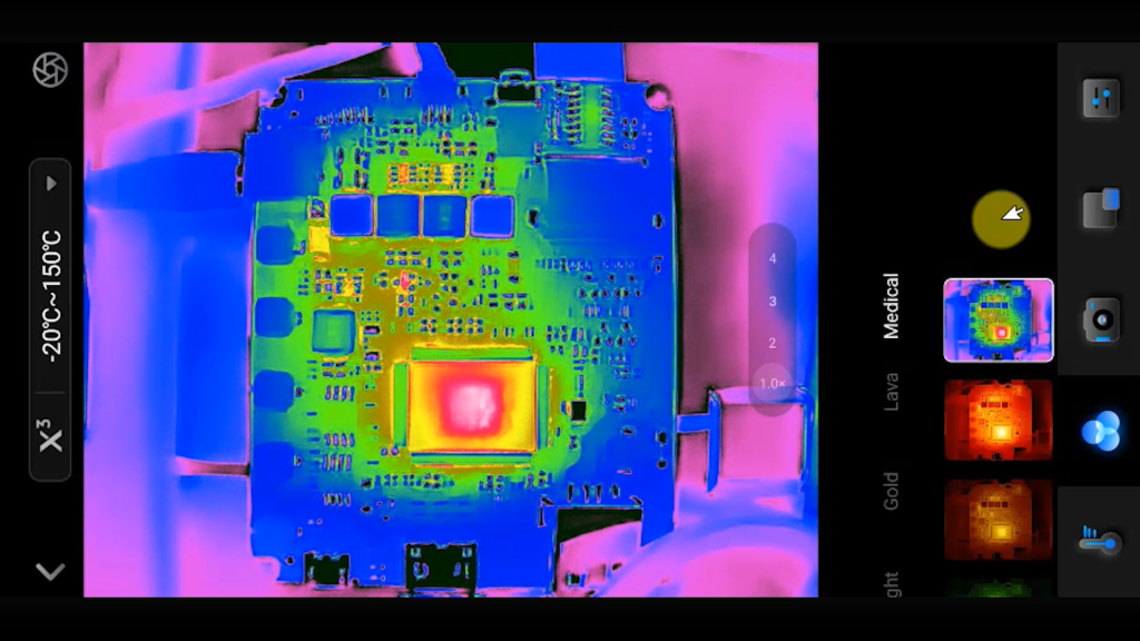 IR image of circuit