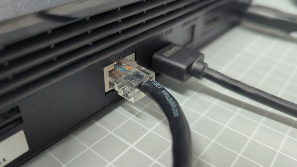 Connect ethernet to PS3