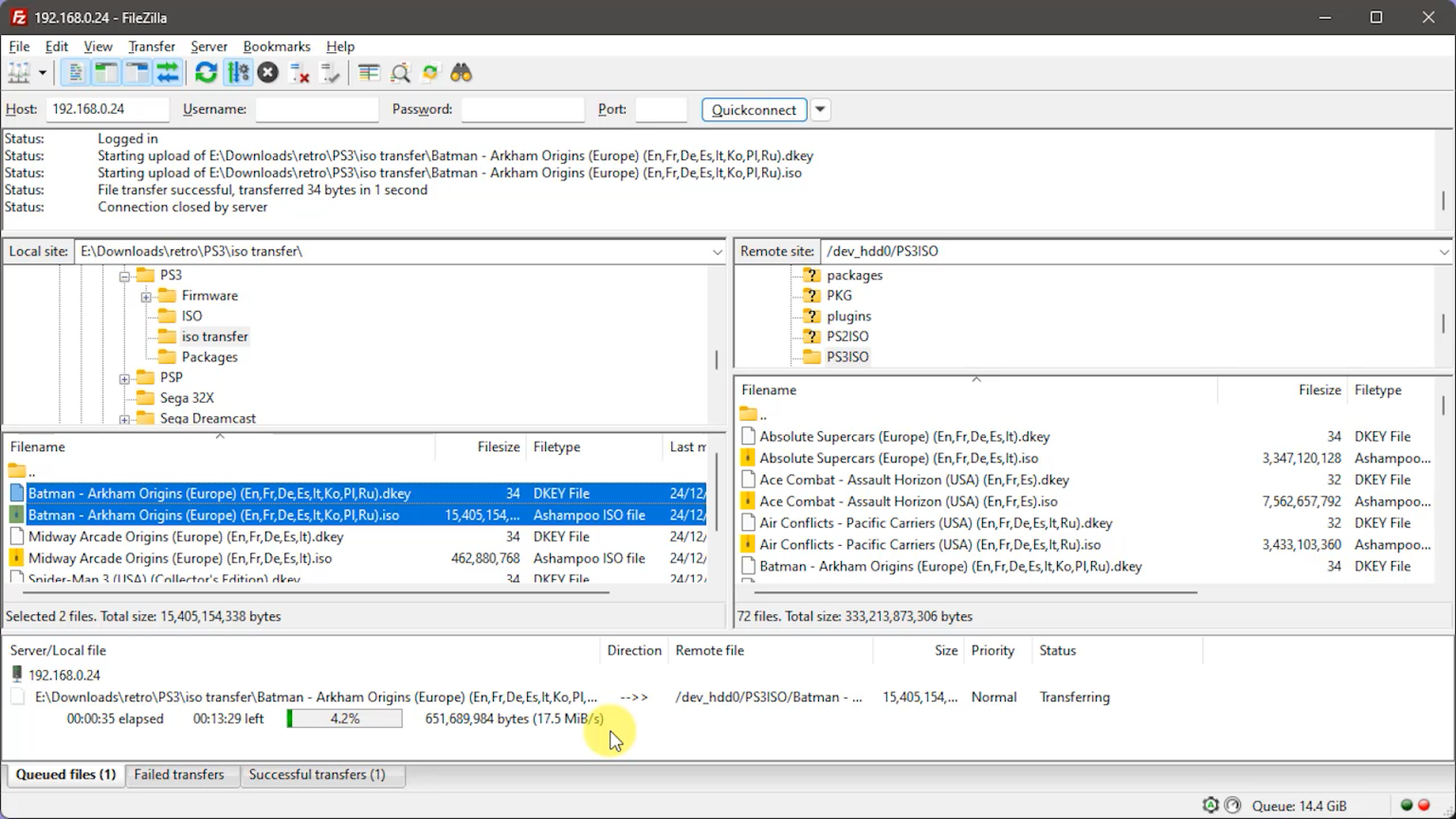PS3 NOT CONNECTING TO FTP visual data 4