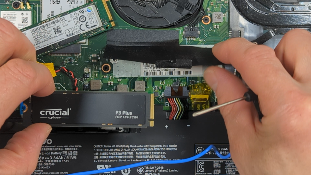 Install NVMe drive in laptop