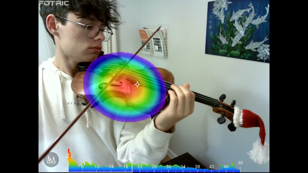 sound camera on violin