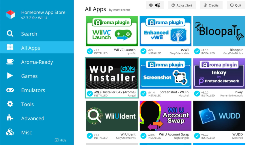 WiiU homebrew store app