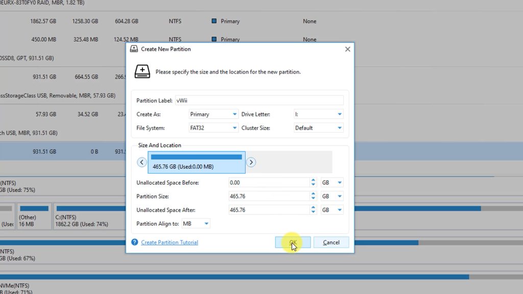vwii drive partition