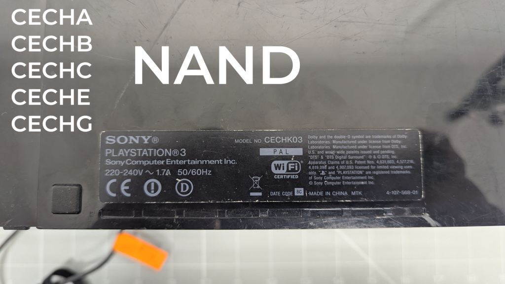 PS3 NAND models